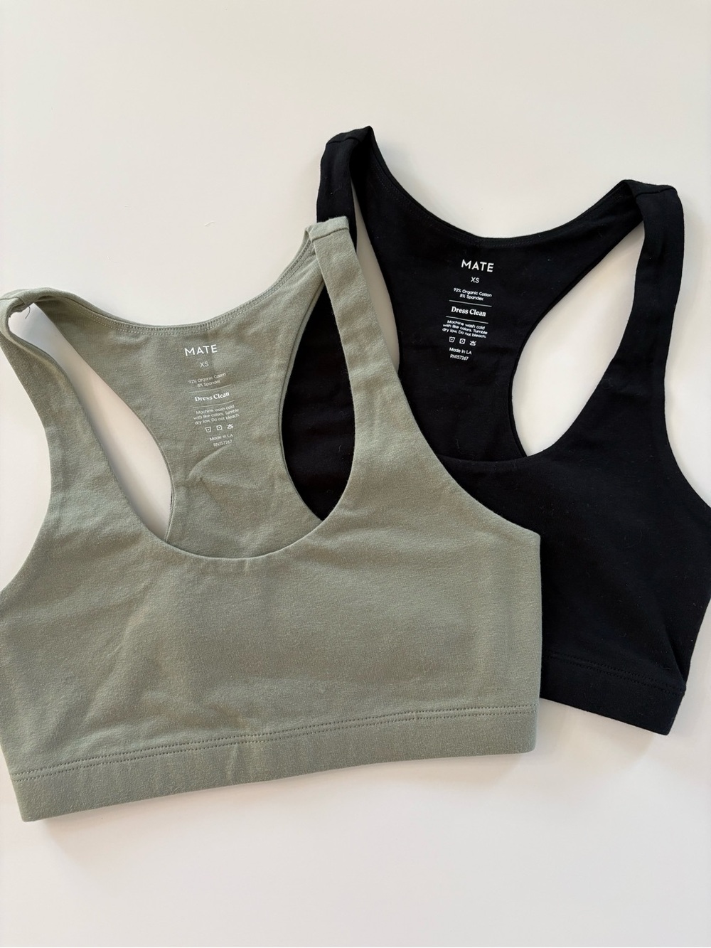 MATE the Label Lot of 2 Organic Sports Bras